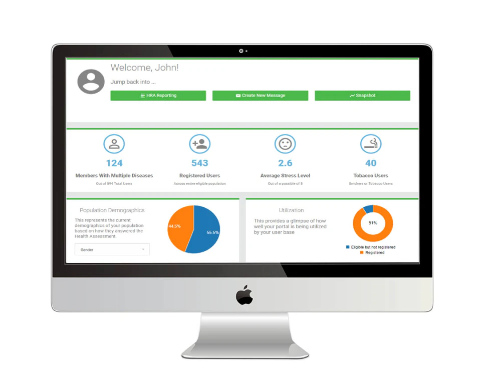 screenshot of MediKeeper Wellness Portal